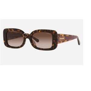 Authentic Coach Sunglasses HC8336U Dark Tortoise Brown Gradient Lens NEW